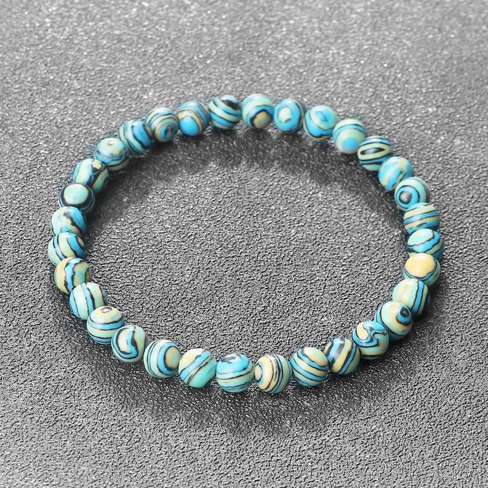 Zara - Blå Malachit Natursten Armband