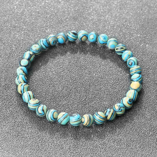 Zara - Blå Malachit Natursten Armband